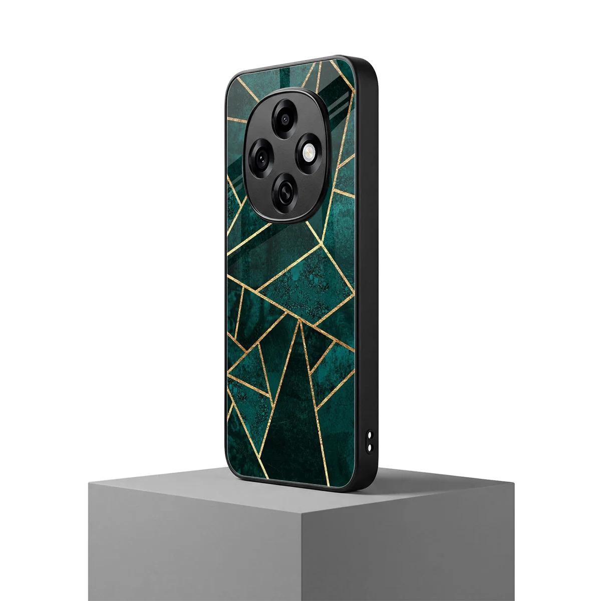Emerald Geometry oppo f31 pro 5g mobile cover | shockproof glass phone case
