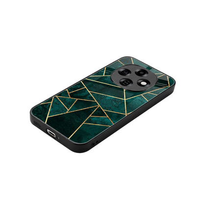 Emerald Geometry stylish phone case for oppo f31 pro 5g | glossy glass and slim fit