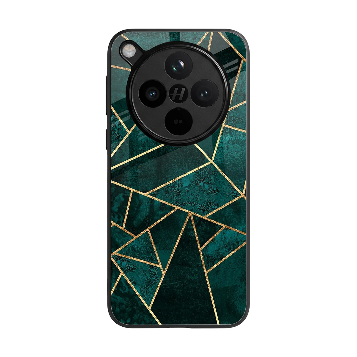 Emerald Geometry back phone cover | glass case for oppo find x8