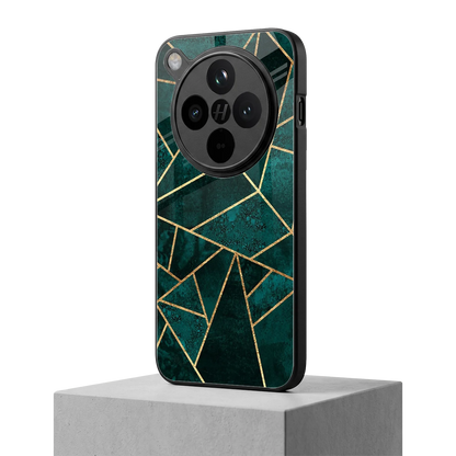 Emerald Geometry oppo find x8 mobile cover | shockproof glass phone case