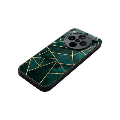 Emerald Geometry stylish phone case for oppo find x8 | glossy glass and slim fit