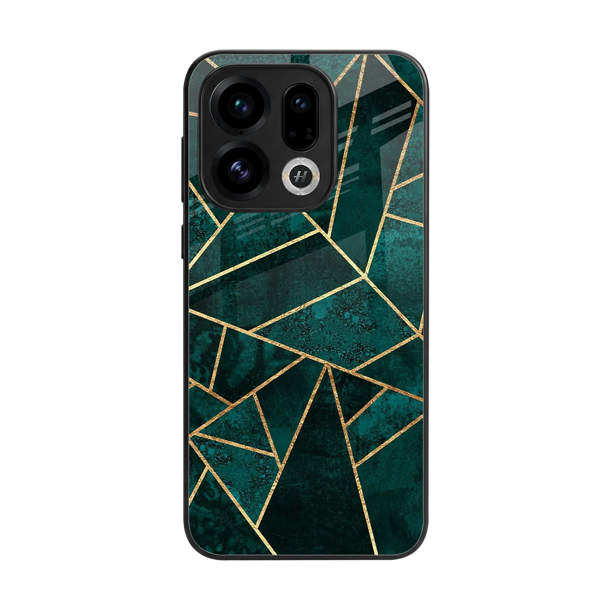 Emerald Geometry back phone cover | glass case for oppo find x9