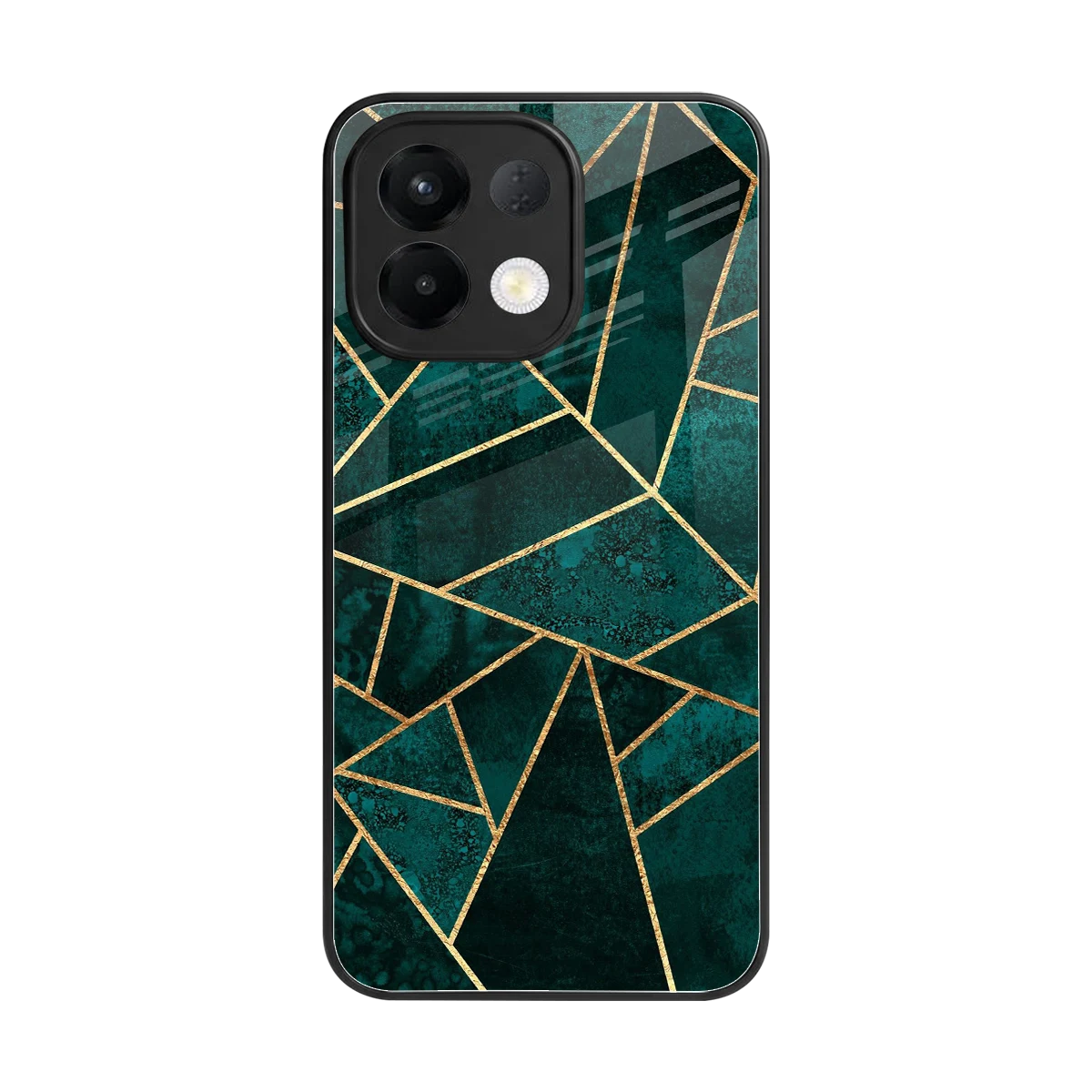 Emerald Geometry back phone cover | glass case for oppo k13 5g