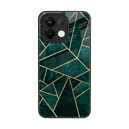 Emerald Geometry back phone cover | glass case for oppo k13 5g
