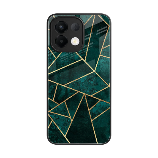 Emerald Geometry back phone cover | glass case for oppo k13 5g