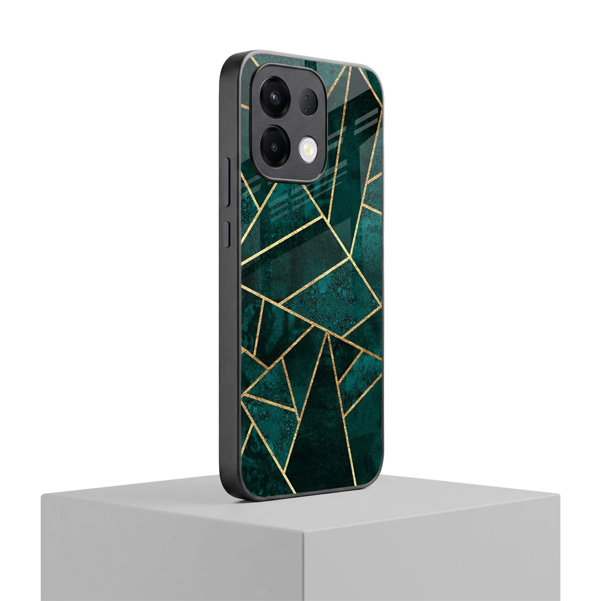 Emerald Geometry oppo k13 5g mobile cover | shockproof glass phone case