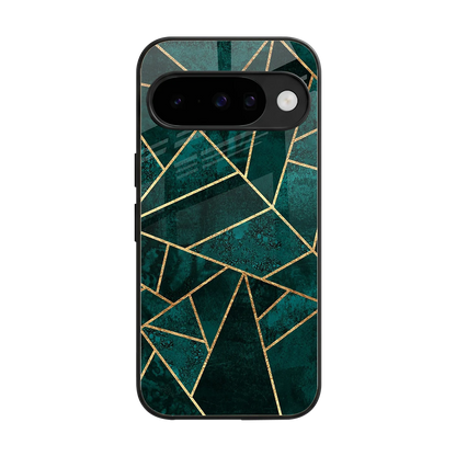 Emerald Geometry back phone cover | glass case for google pixel 10