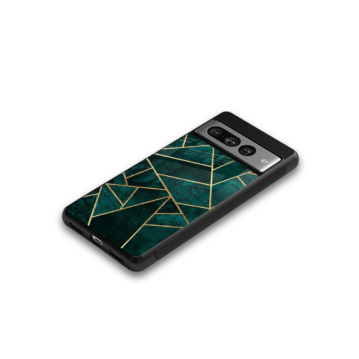 Emerald Geometry google pixel 7 pro mobile cover | shockproof glass phone case