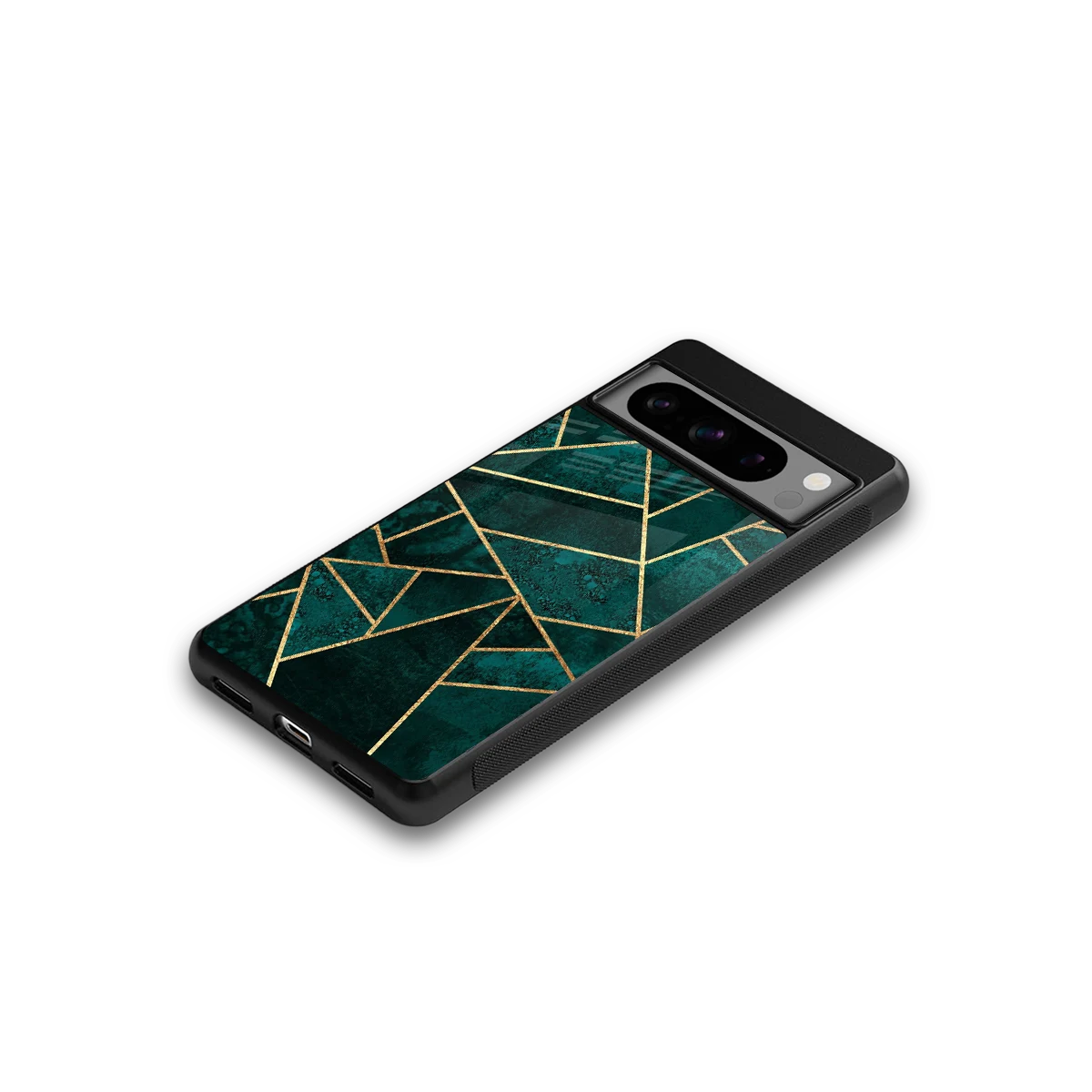 Emerald Geometry google pixel 8 pro mobile cover | shockproof glass phone case