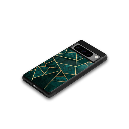 Emerald Geometry google pixel 8 pro mobile cover | shockproof glass phone case