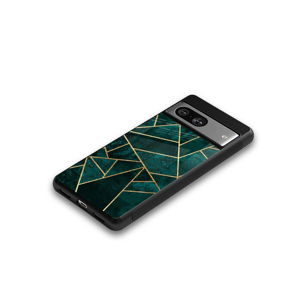 Emerald Geometry google pixel 8 mobile cover | shockproof glass phone case