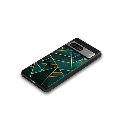 Emerald Geometry google pixel 8 mobile cover | shockproof glass phone case