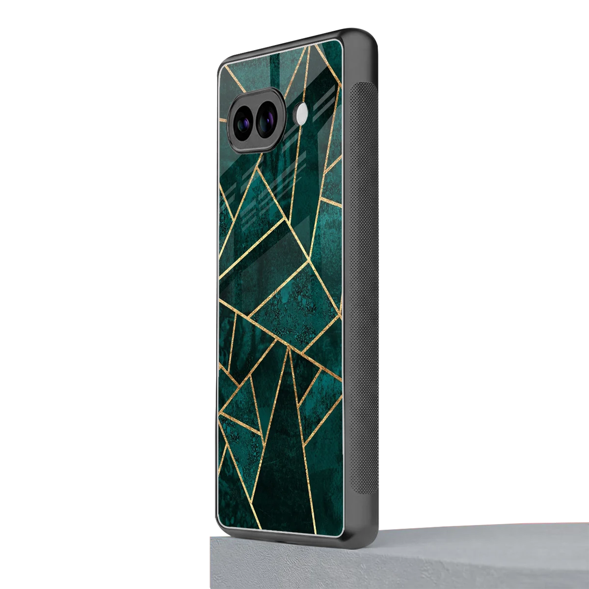 Emerald Geometry google pixel 10a mobile cover | shockproof glass phone case