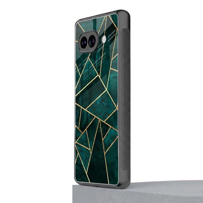 Emerald Geometry google pixel 10a mobile cover | shockproof glass phone case