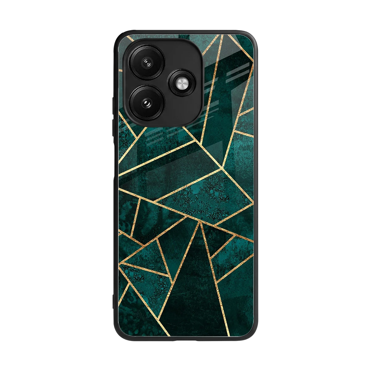 Emerald Geometry back phone cover | glass case for redmi 12 5g
