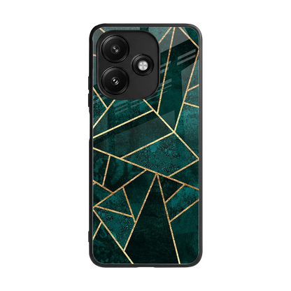 Emerald Geometry back phone cover | glass case for redmi 12 5g