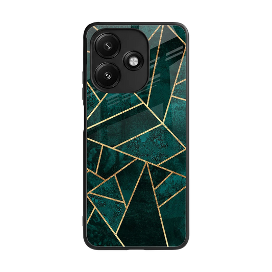 Emerald Geometry back phone cover | glass case for redmi 12 5g