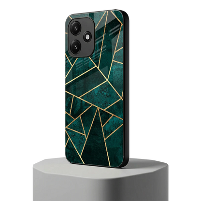 Emerald Geometry redmi 12 5g mobile cover | shockproof glass phone case