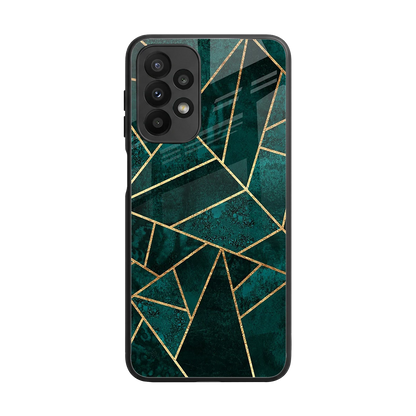 Emerald Geometry back phone cover | glass case for samsung galaxy a23