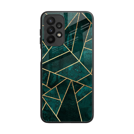 Emerald Geometry back phone cover | glass case for samsung galaxy a23