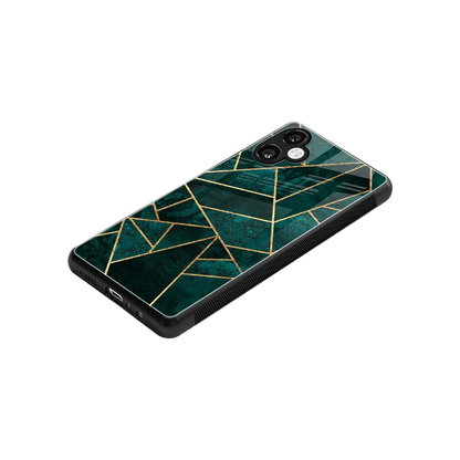 Emerald Geometry stylish phone case for samsung galaxy a06 5g | glossy glass and slim fit