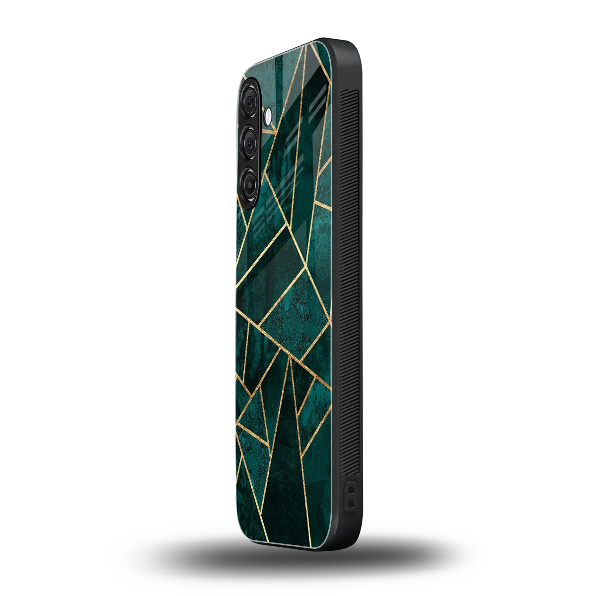 Emerald Geometry samsung galaxy a35 5g mobile cover | shockproof glass phone case
