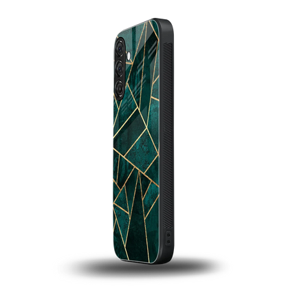 Emerald Geometry samsung galaxy a14 5g mobile cover | shockproof glass phone case