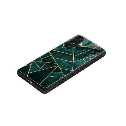 Emerald Geometry stylish phone case for samsung galaxy a15 5g | glossy glass and slim fit