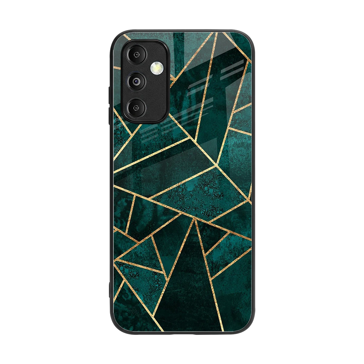 Emerald Geometry back phone cover | glass case for samsung galaxy m14 5g