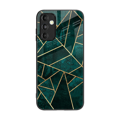 Emerald Geometry back phone cover | glass case for samsung galaxy m14 5g