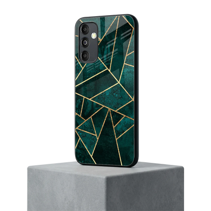 Emerald Geometry samsung galaxy m14 5g mobile cover | shockproof glass phone case