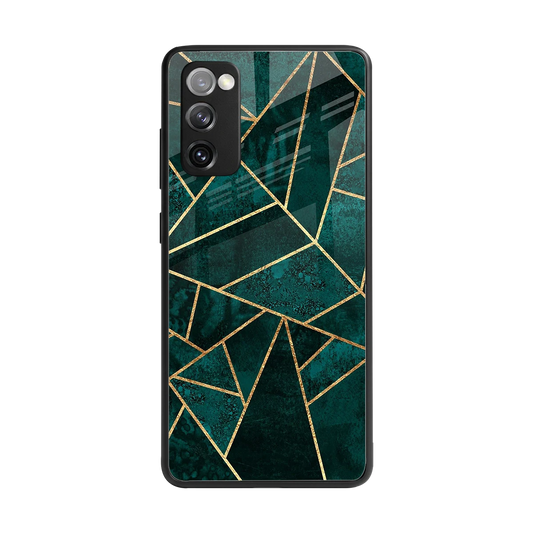 Emerald Geometry back phone cover | glass case for samsung galaxy s20 fe