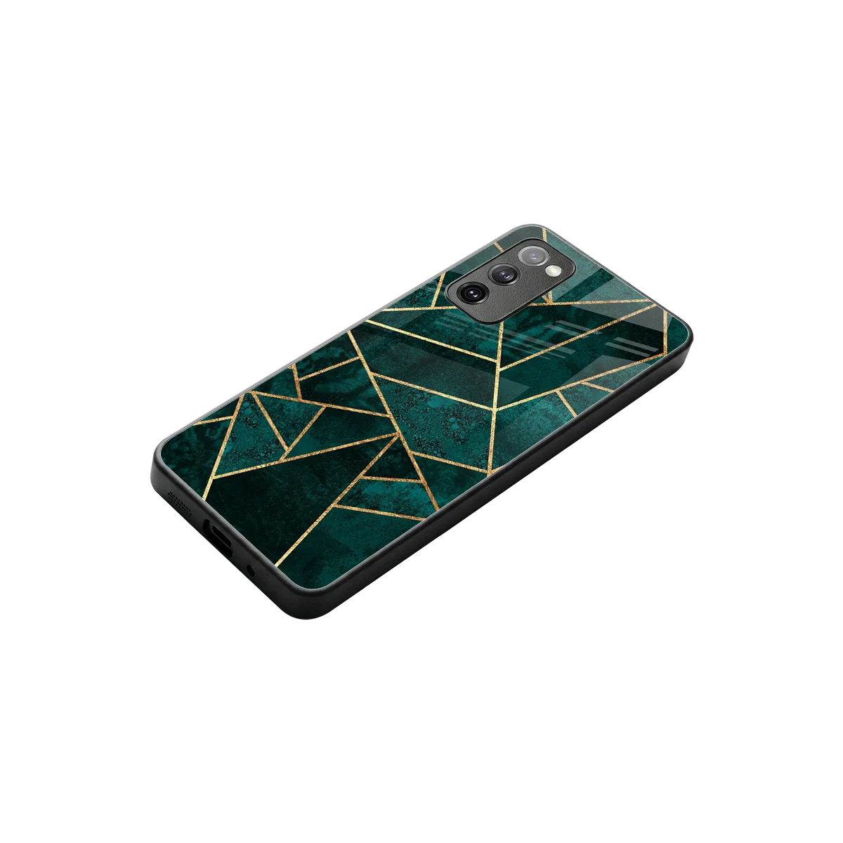 Emerald Geometry stylish phone case for samsung galaxy s20 fe | glossy glass and slim fit