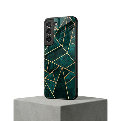 Emerald Geometry samsung galaxy s22 mobile cover | shockproof glass phone case