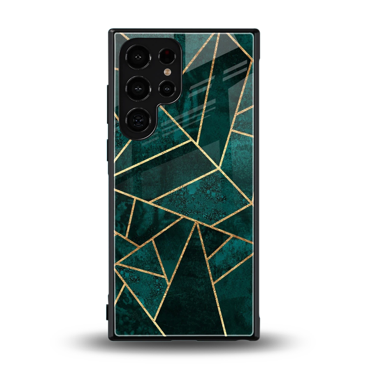 Emerald Geometry back phone cover | glass case for samsung galaxy s24 ultra