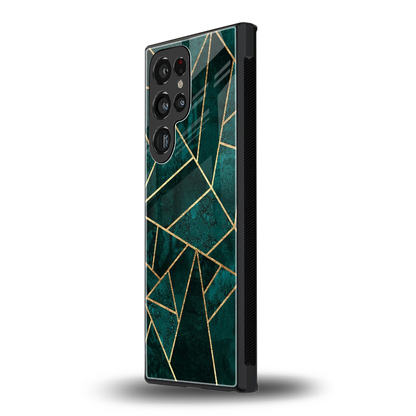 Emerald Geometry samsung galaxy s23 ultra mobile cover | shockproof glass phone case