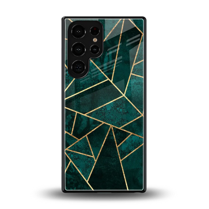 Emerald Geometry back phone cover | glass case for samsung galaxy s26 ultra