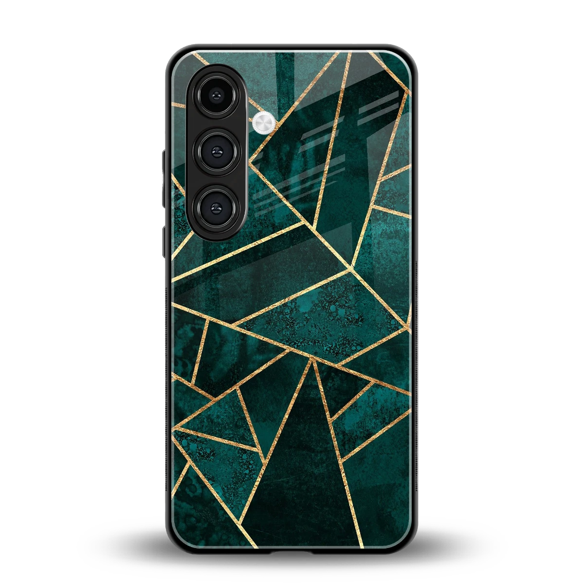 Emerald Geometry back phone cover | glass case for samsung galaxy s23 plus