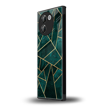 Emerald Geometry vivo v30e mobile cover | shockproof glass phone case