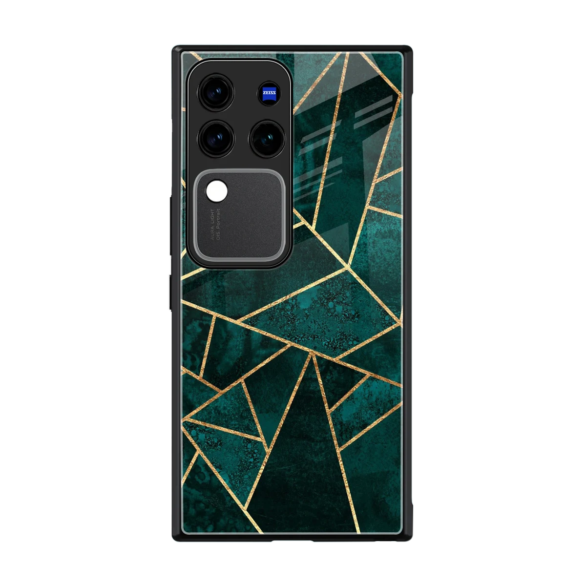 Emerald Geometry back phone cover | glass case forvivo v30 pro