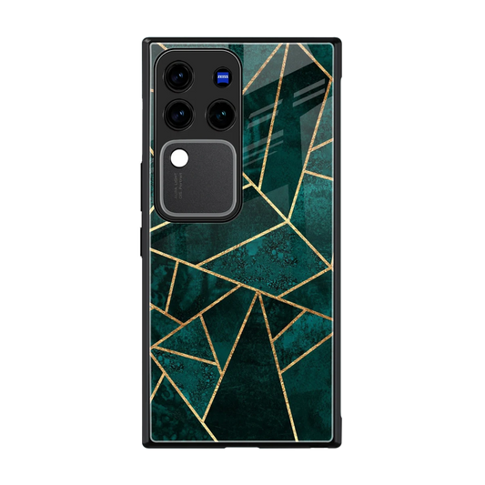 Emerald Geometry back phone cover | glass case forvivo v30 pro