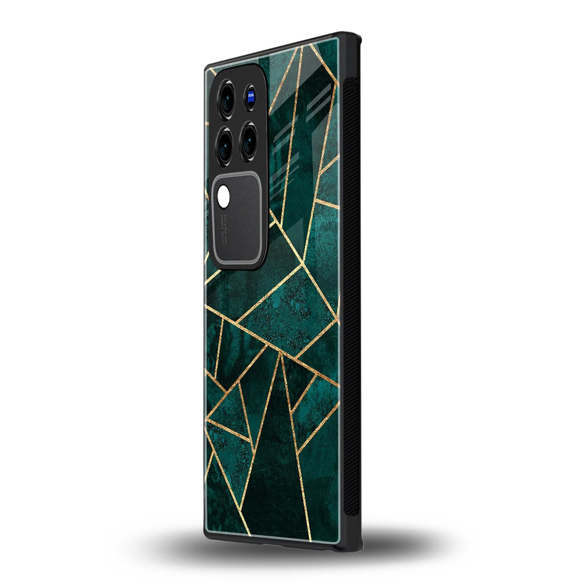 Emerald Geometryvivo v30 pro mobile cover | shockproof glass phone case
