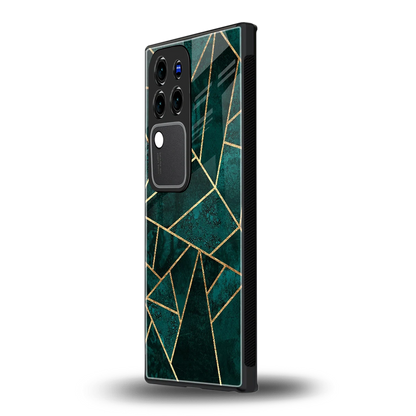 Emerald Geometryvivo v30 pro mobile cover | shockproof glass phone case
