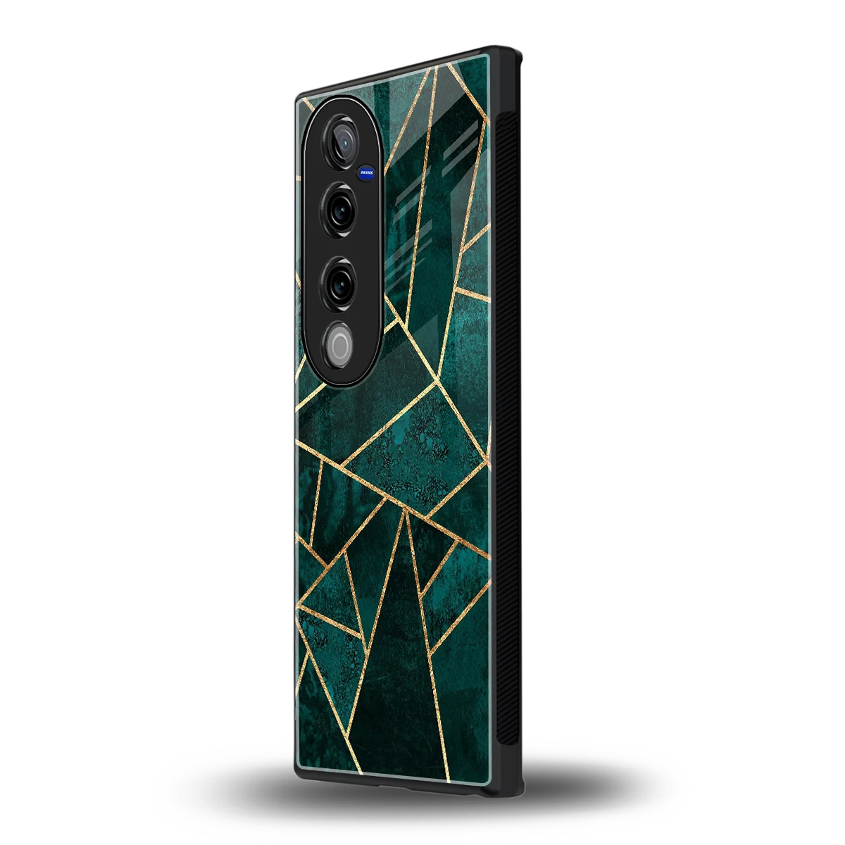 Emerald Geometry vivo v40 pro mobile cover | shockproof glass phone case