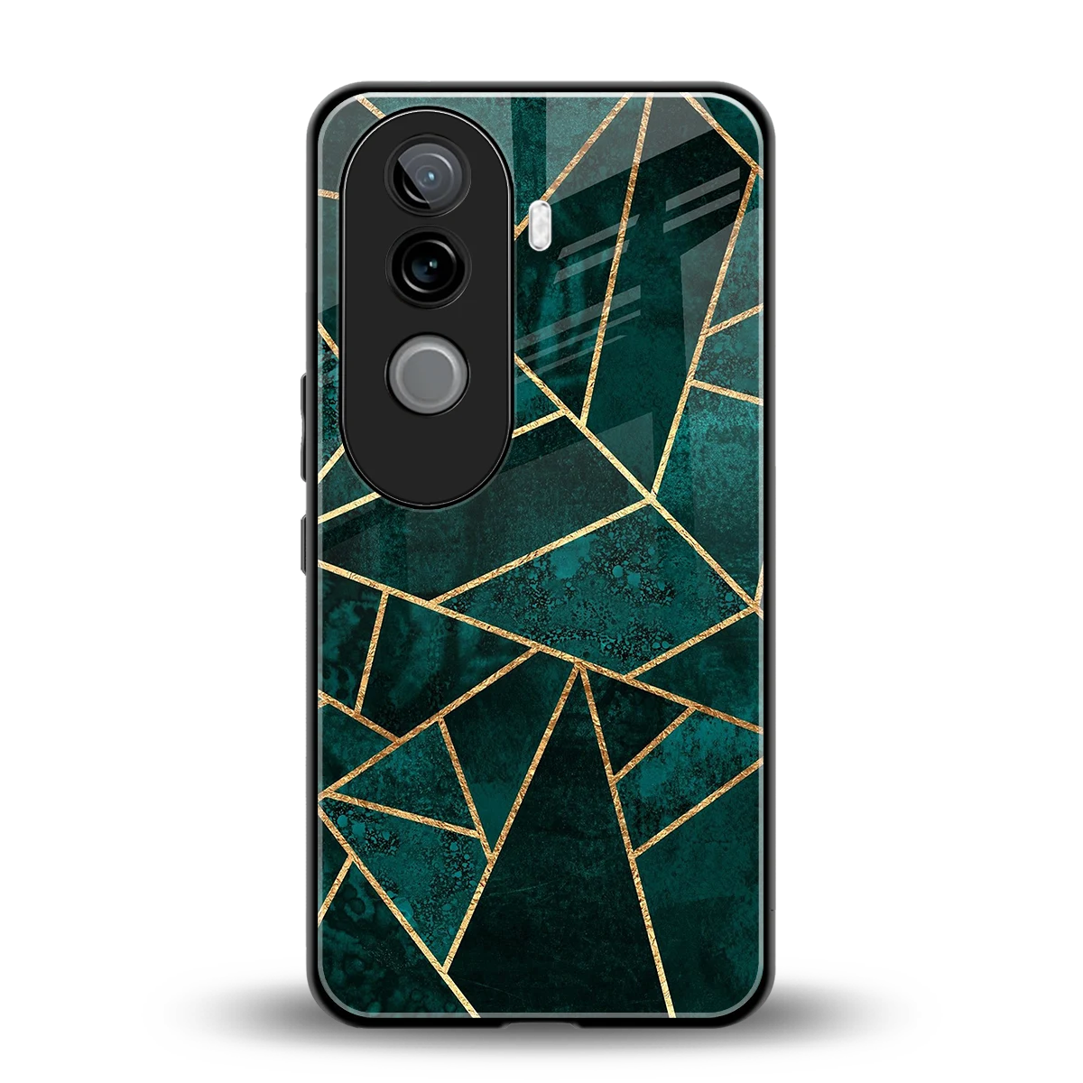 Emerald Geometry back phone cover | glass case for vivo v40e