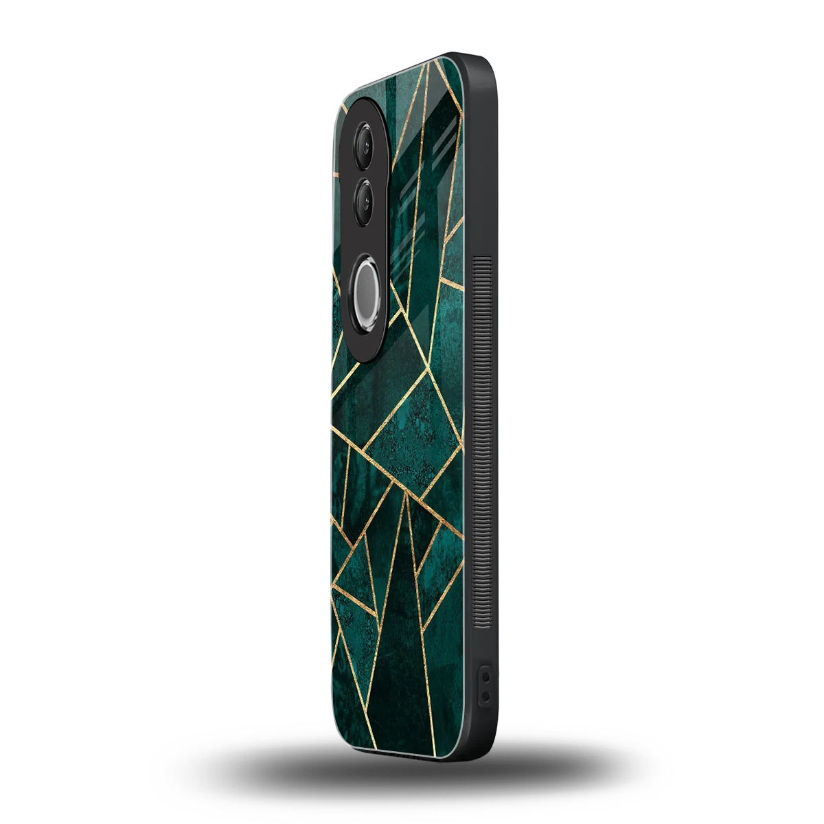 Emerald Geometry vivo v50 mobile cover | shockproof glass phone case
