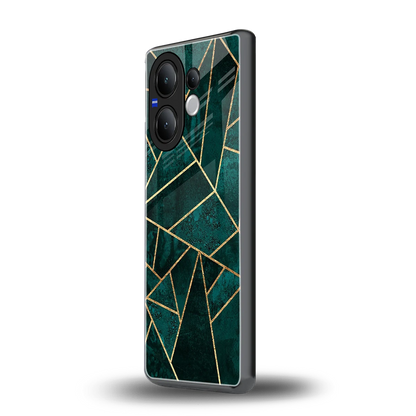 Emerald Geometry vivo v60 mobile cover | shockproof glass phone case