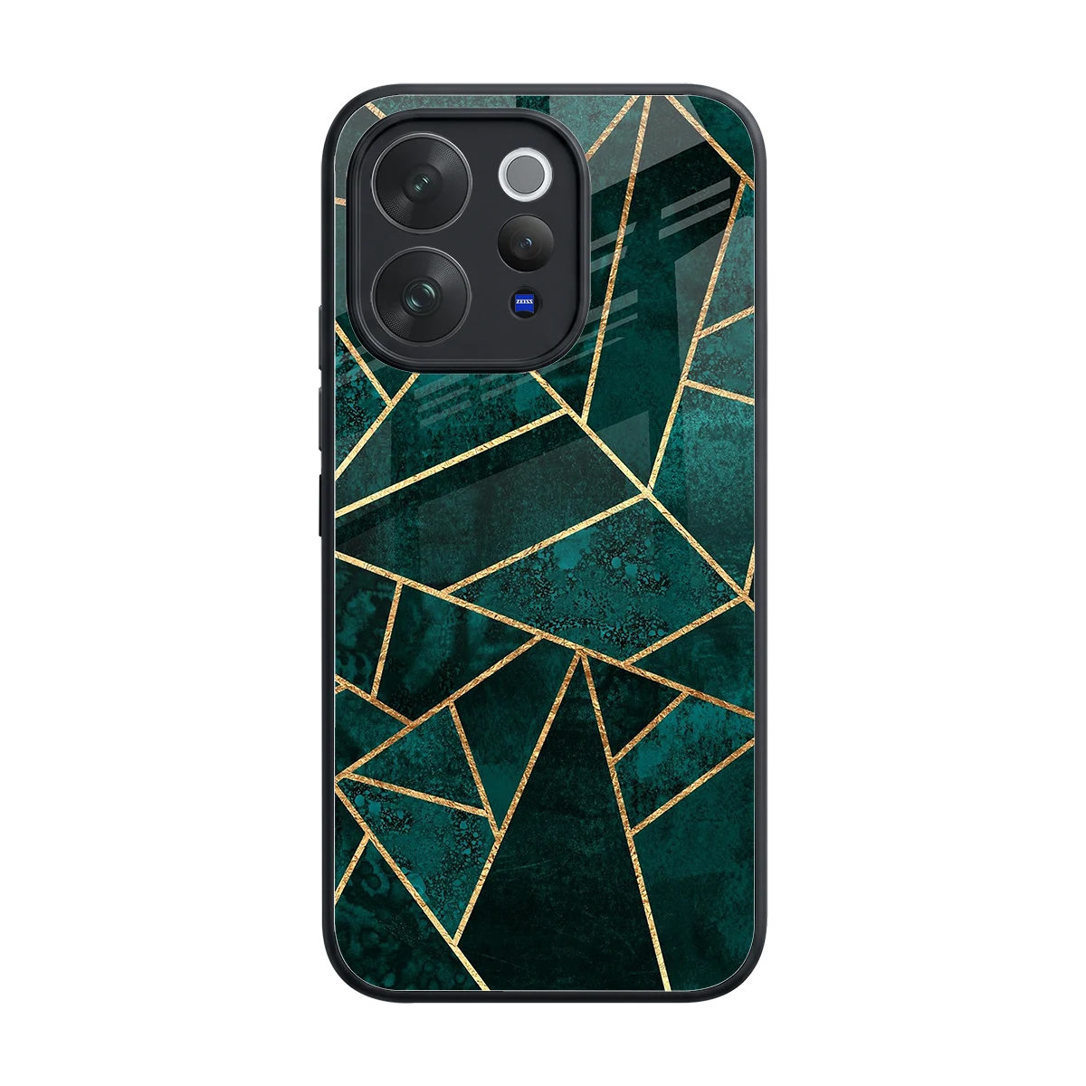 Emerald Geometry back phone cover | glass case for vivo v70