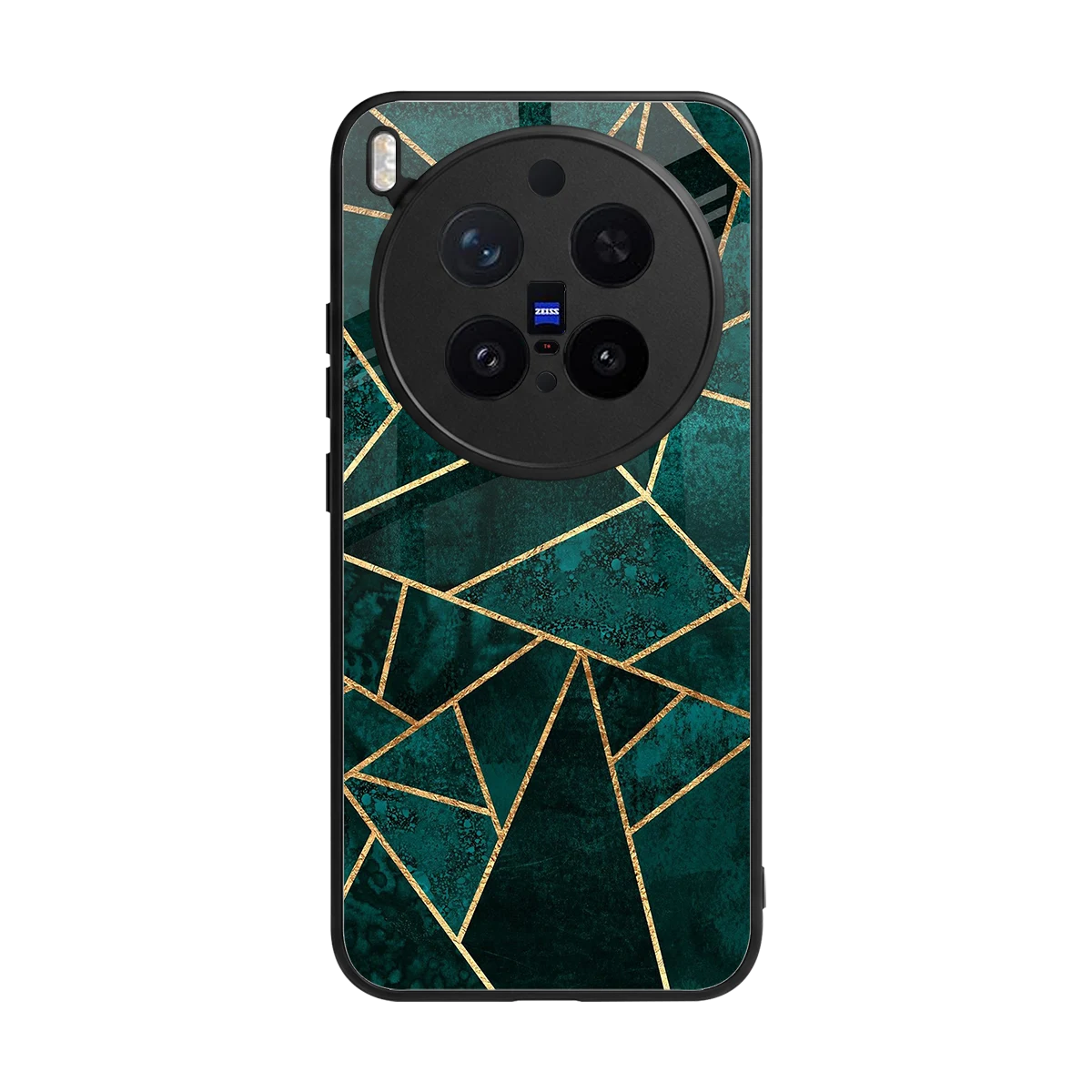 Emerald Geometry back phone cover | glass case for vivo x300 pro
