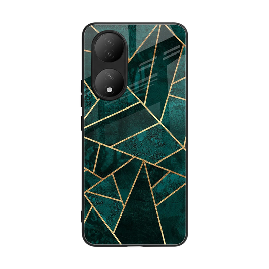 Emerald Geometry back phone cover | glass case for Vivo-y100